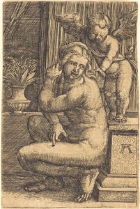çömelmiş Venüs by Albrecht Altdorfer