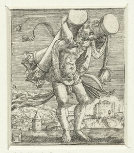Herkül sütunları taşır by Albrecht Altdorfer