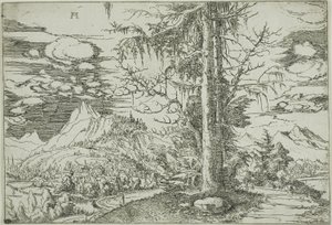 Çift Ladinli Peyzaj by Albrecht Altdorfer
