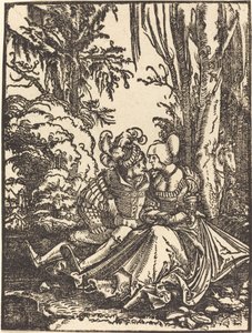 Bir Manzarada Aşıklar Çifti by Albrecht Altdorfer