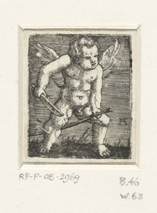 Bir hobi atı ile putto by Albrecht Altdorfer