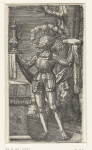 Şarap ve ekmek ile şövalye by Albrecht Altdorfer