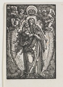 İnsanın Düşüşü ve Kefareti: Cennetin Kraliçesi Olarak Bakire by Albrecht Altdorfer