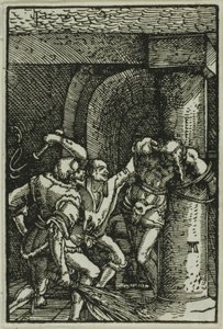 İnsanın Düşüşünden ve Kefaretinden Kırbaçlanma by Albrecht Altdorfer