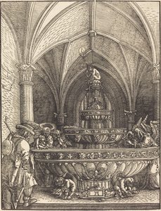 Bir Çeşmede Mısır'a Uçuşta Kalanlar by Albrecht Altdorfer
