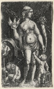 Venüs iki aşk tanrısı arasında by Albrecht Altdorfer