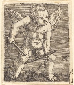 Hobi Atlı ve Kamçılı Kanatlı Cin by Albrecht Altdorfer