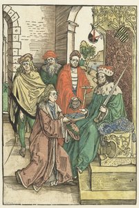 Conrad Celtis, Roswitha van Gandersheim'ın çalışmalarının bir kitabı olan Saksonya Seçmeni Bilge III. by Albrecht Dürer (attributed to)