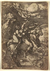 Tek Boynuzlu At Üzerinde Proserpin Kaçırılması by Albrecht Dürer