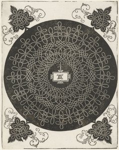 Dikdörtgen kalkanlı nakış örneği by Albrecht Dürer