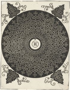 Yuvarlak kalkanlı nakış örneği by Albrecht Dürer
