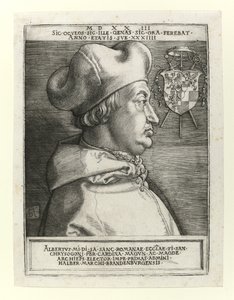 Brandenburg Kardinali Albert, 1523 by Albrecht Dürer