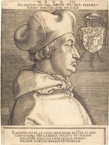 Brandenburg Kardinal Albrecht ("Büyük Kardinal") by Albrecht Dürer