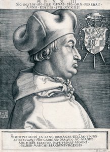 Brandenburg Kardinali Albrecht Büyük Kardinal, 1523 1906 by Albrecht Dürer