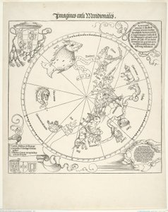 Güney Gökyüzünün Gök Haritası (Imagines coeli meridionalis) by Albrecht Dürer