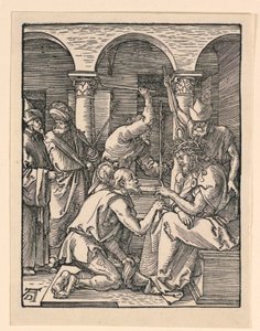 Küçük Tutku Serisinden Dikenlerle Taçlandırılan İsa by Albrecht Dürer