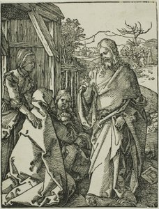 Küçük Gravür Tutkusundan Annesinden Ayrılan İsa by Albrecht Dürer