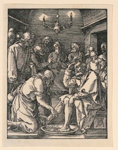 Küçük Tutku Serisinden Ayakları Yıkanan İsa by Albrecht Dürer