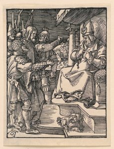 Küçük Tutku Serisinden Caiaphas'tan Önce İsa by Albrecht Dürer