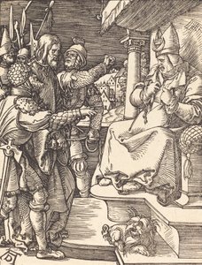 Caiaphas'tan önceki Mesih, muhtemelen c. 15091510. by Albrecht Dürer