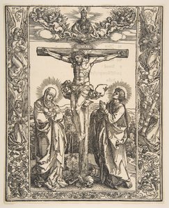 Bakire ve Aziz John arasındaki Haç Üzerindeki İsa, 1516. by Albrecht Dürer