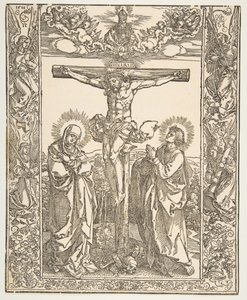 Bakire ve Aziz John arasındaki Haç Üzerindeki İsa, 1516. by Albrecht Dürer