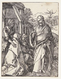 İsa annesinden izin alıyor by Albrecht Dürer