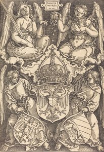 Alman İmparatorluğu ve Nürnberg Şehri Arması, 1521. by Albrecht Dürer