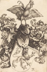 Aslanlı ve Horozlu Arması, 15021503. by Albrecht Dürer