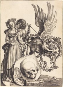 Kafatası ile Arması by Albrecht Dürer
