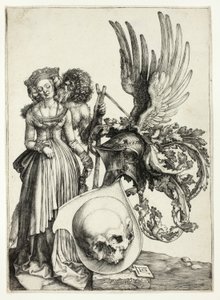 Kafatası ile Arması by Albrecht Dürer