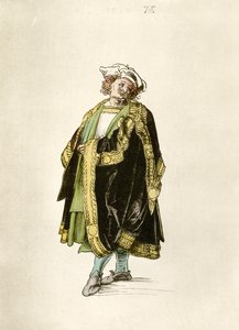 Bir imparatorluk mahkemesi elbisesinin tasarımı by Albrecht Dürer