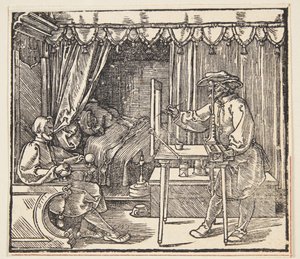 Bir portre çizen ressam by Albrecht Dürer