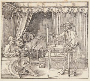 Bir portre çizen ressam by Albrecht Dürer