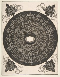 Merkezinde Dikdörtgen Panelli Nakış Deseni, 1521 öncesi. by Albrecht Dürer