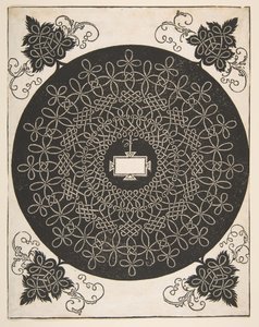 Merkezinde Dikdörtgen Panelli Nakış Deseni, 1521 öncesi. by Albrecht Dürer