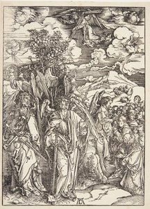 Rüzgara Dayanan Dört Melek by Albrecht Dürer