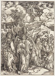 Rüzgara Dayanan Dört Melek by Albrecht Dürer