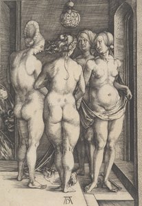 Dört Çıplak Kadın, 1497., 1497. by Albrecht Dürer