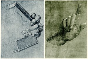 kitap ile el by Albrecht Dürer