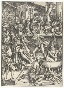 Evangelist John'un Şehitliği by Albrecht Dürer