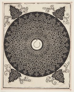 Beyaz madalyonlu geçmeli ip deseni by Albrecht Dürer