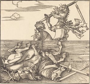 italyan mızrak dövüşü by Albrecht Dürer