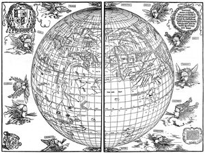 Johannes Stabius dünya haritası, 1515, 1936 by Albrecht Dürer