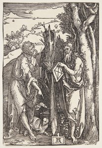Vaftizci Yahya ve Aziz Onuphrius vahşi doğada by Albrecht Dürer