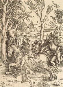 Şövalye ve Lansquenet, c1497. by Albrecht Dürer