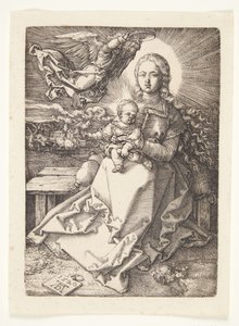 Madonna bir melek tarafından taçlandırıldı by Albrecht Dürer