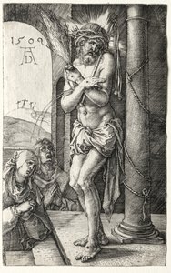 Sütunun Yanındaki Acıların Adamı, 1509. by Albrecht Dürer