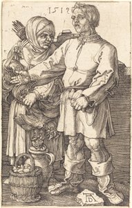 Köylü Çift Pazarda by Albrecht Dürer