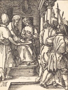Ellerini Yıkanan Pilatus, muhtemelen c. 15091510. by Albrecht Dürer